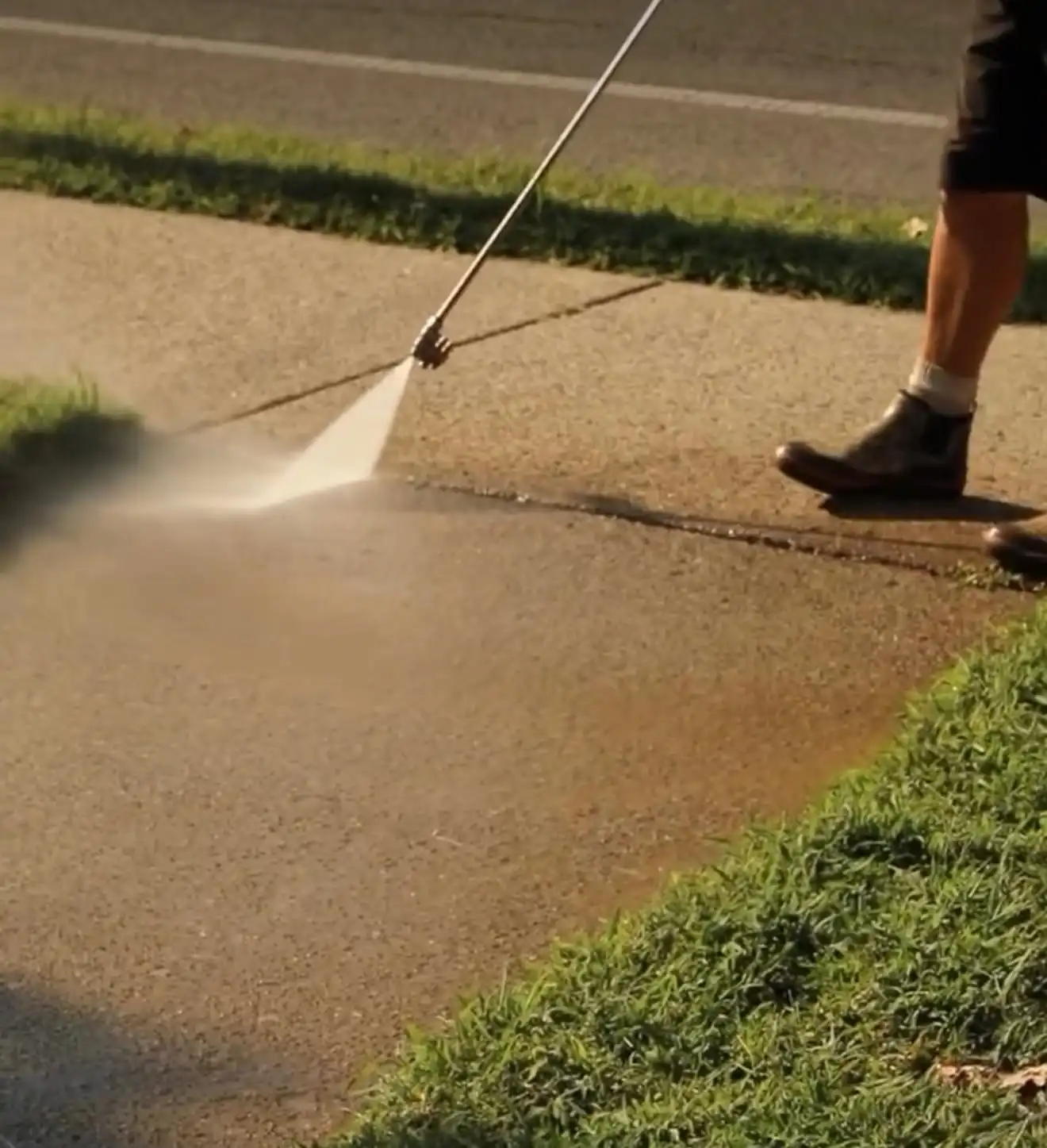 Commercial pressure washing service on building exterior in Nashville, TN