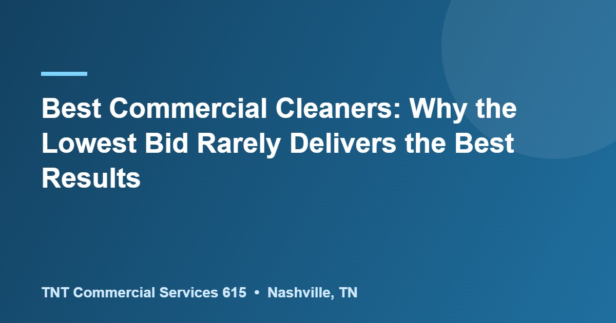 best commercial cleaners