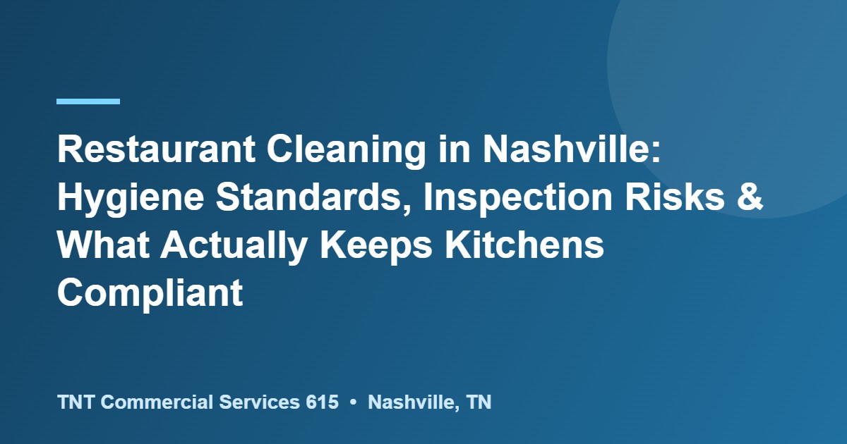 restaurant cleaning in nashville