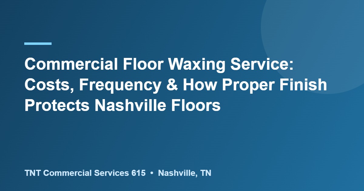 commercial floor waxing service