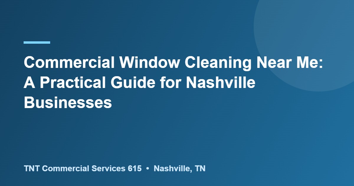 commercial window cleaning near me