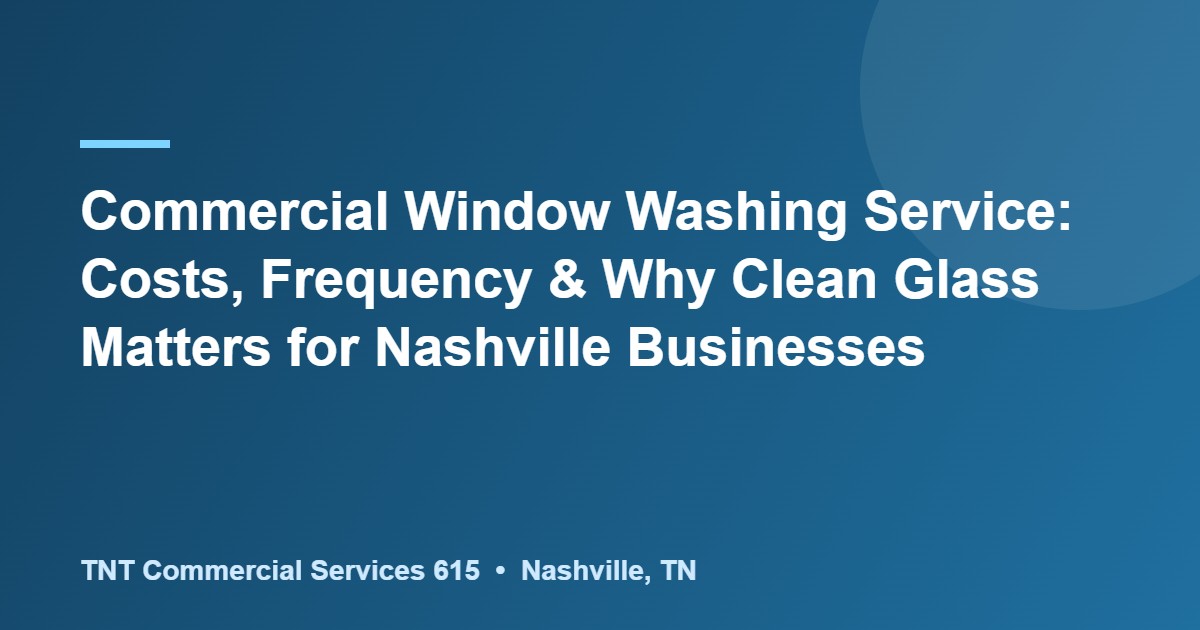 commercial window washing service