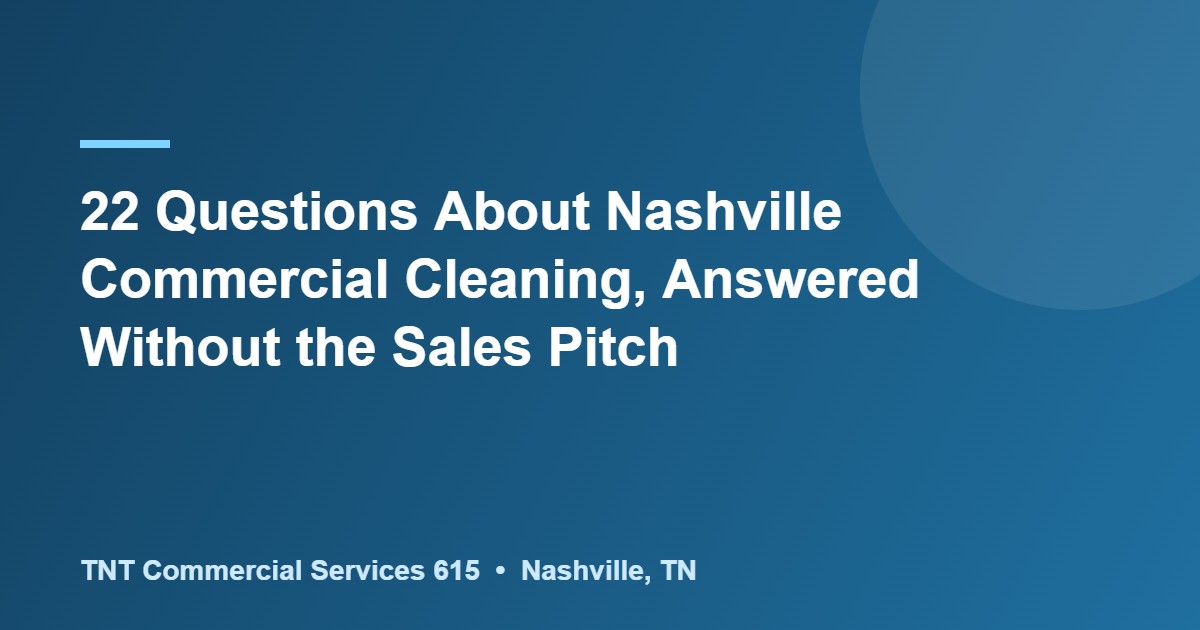 Nashville commercial cleaning