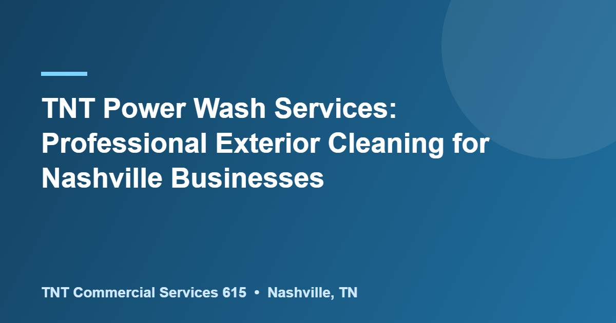 TNT power wash services
